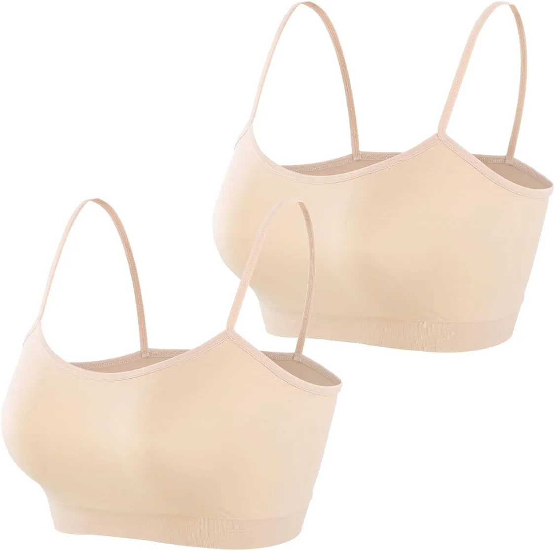 Simple Durable Mini Camisole Cropp Tank Tops for Women, Comfy Soft Stretch Seamless Basic Cami