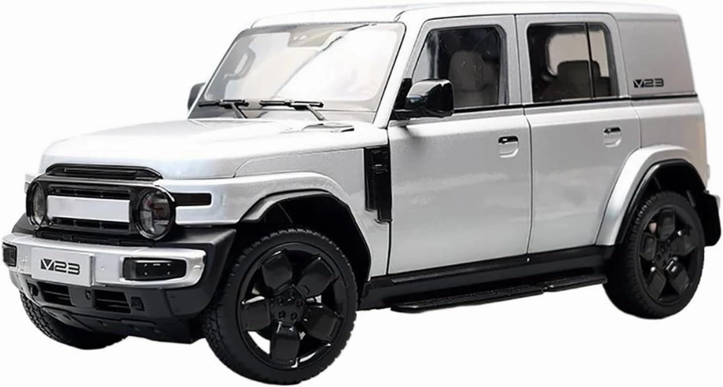Simulation Car Model 1:18 for ICAR V23 Simulated New Energy Vehicle Model Static Decorative Ornaments Holiday Souvenir White Mini Vehicles Toys