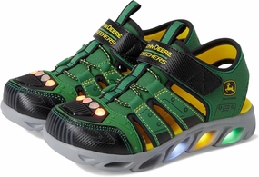 SKECHERS Boy's x John Deere: Hypno-Splash 407070L (Little Big Kid) Sneaker, Green/Black, 3