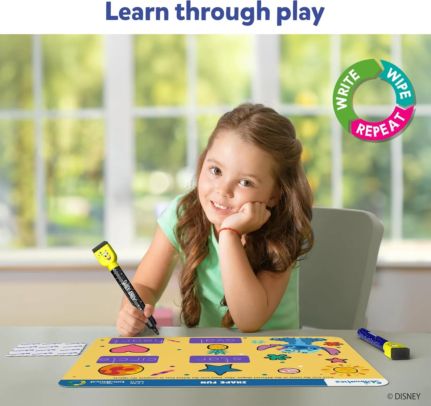 Skillmatics I Can Write Disney's Lilo & Stitch - Reusable Preschool Learning Activities, Educational Toy and Game, Back to School Supplies, Gifts for Students, Kids, Toddlers Ages 3, 4, 5, 6
