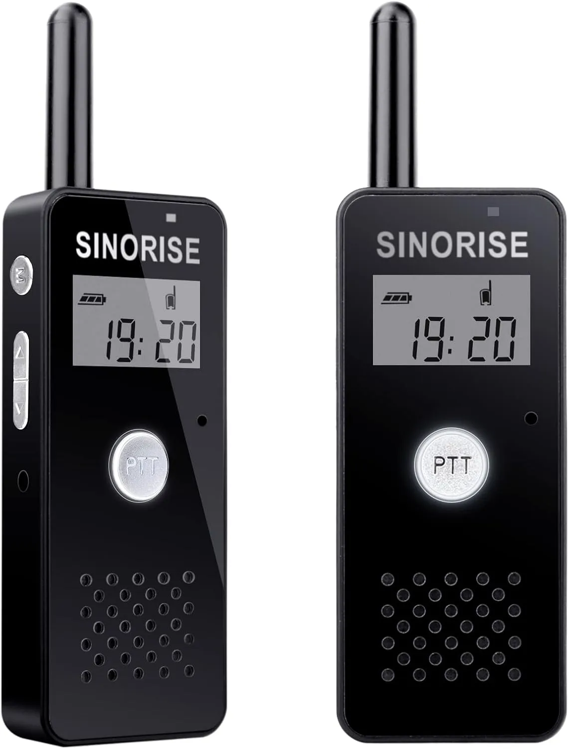 Small Walkie Talkies, Two Way Radio with Earpiece & Mic Set Headsets for Restaurants, Sports & Outdoor Activities, Wearable for Hospitals & Tourism,2 Pack