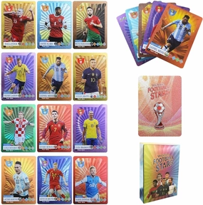 Soccer Trading Cards 2024–2025 – Mixed (55/Pack) Featuring HD Waterproof Printing of Top Star Soccer Players – Football Card Set for Fans, Friends & Collectors – Not Original