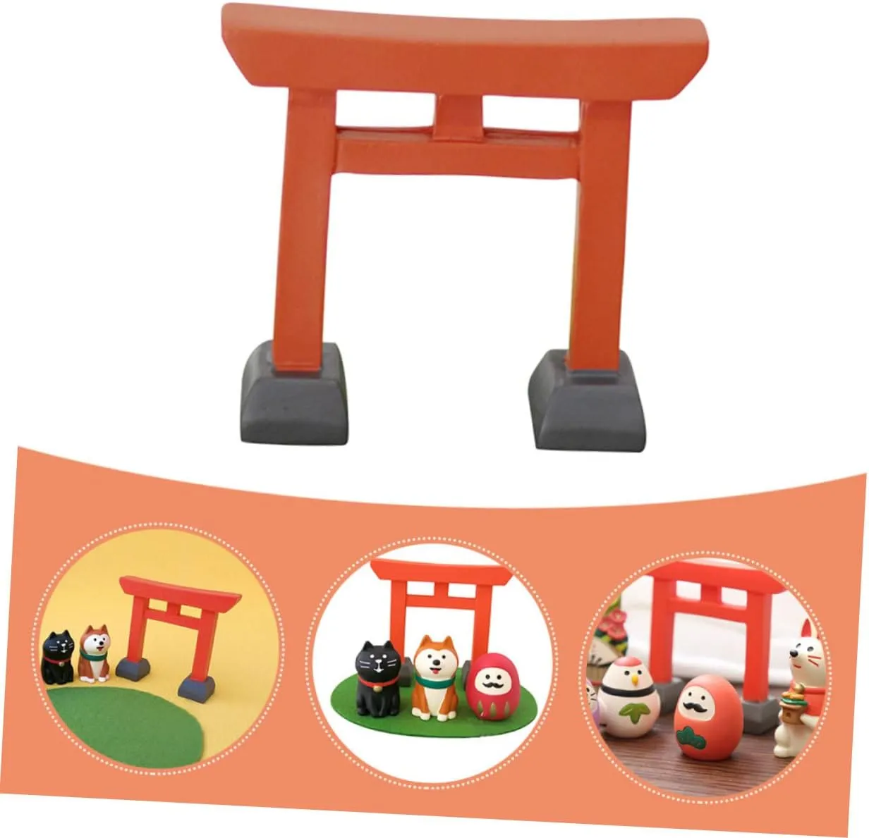 Sosoport 5pcs Resin Miniature Door Fairy Door for Mini House Dollhouse Supplies Mini Landscape Decor