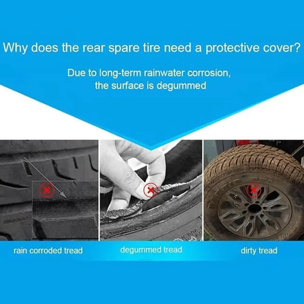 Spare Tire Covers for Mitsubishi Pajero iO/Pinin 1998-2007, Tire Covers Tire Protector Cover Wheel Tire Durable Exterior Storage Accessories, Automobile Spare Tire Covers,14in