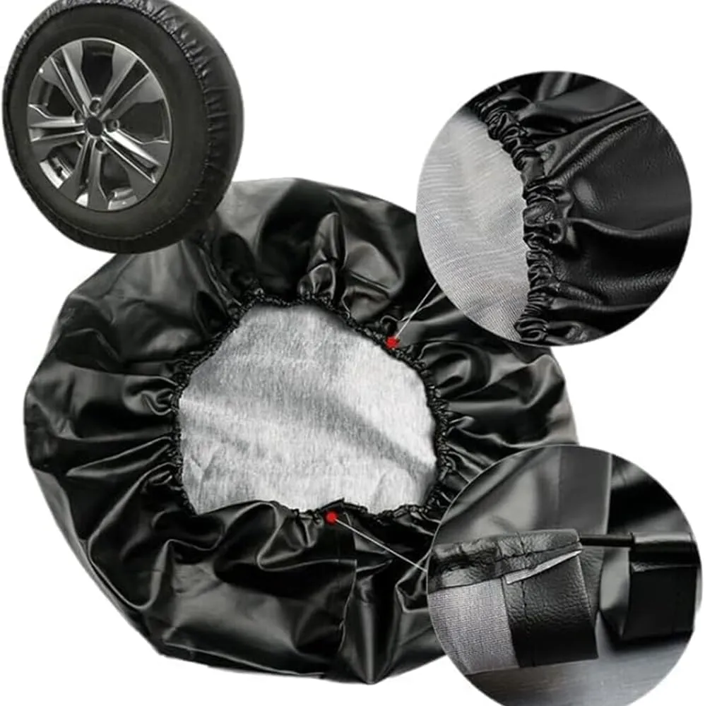 Spare Tire Covers for Mitsubishi Pajero iO/Pinin 1998-2007, Tire Covers Tire Protector Cover Wheel Tire Durable Exterior Storage Accessories, Automobile Spare Tire Covers,14in