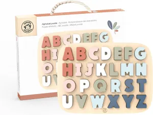 Speedy Monkey Colorful Wooden Alphabet Puzzle | Non Toxic, Child-Safe Paint, Learning Toy for Kids, Educational Fun, Easy-Grasp Letters, Enhances Fine Motor Skills