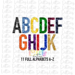 Spirit Colorful Shine - Alpha Pack - Alphabet Clipart - Instant Download