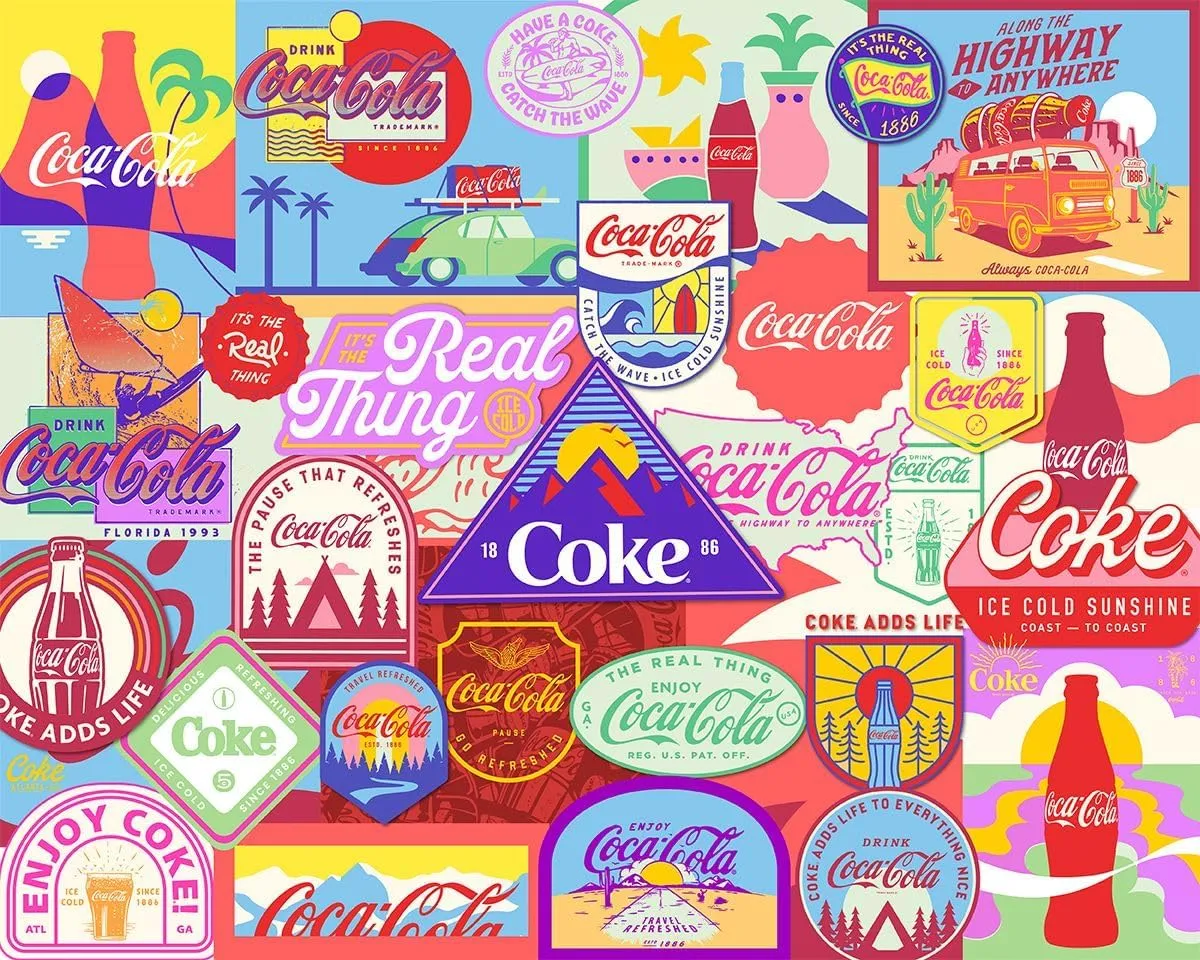 Springbok Coca-Cola Outdoor Escape 1000 Piece Puzzle for Adults - Colorful Coca Cola Collage