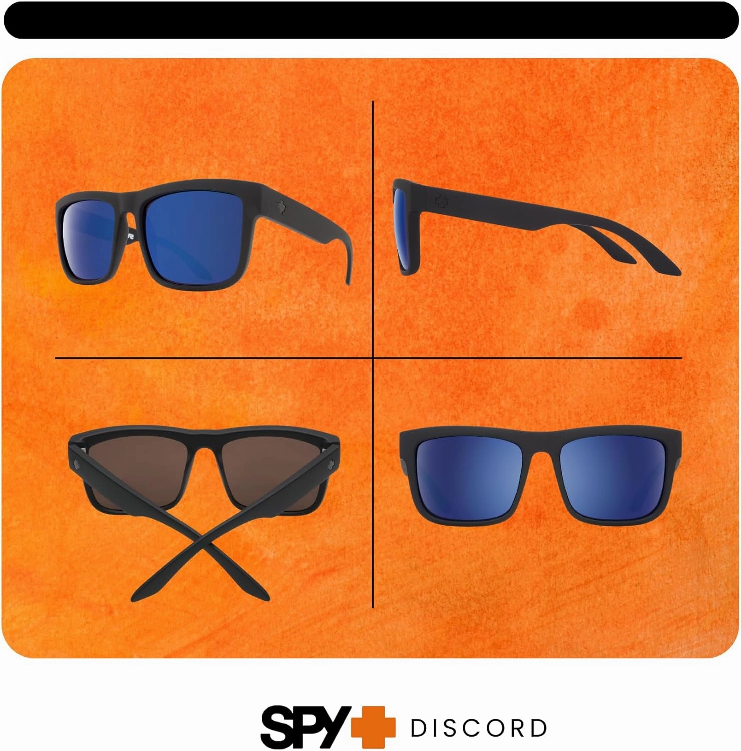 SPY Discord Rectangular Sunglasses for Men   BUNDLE with Designer iWear Eyewear Kit
