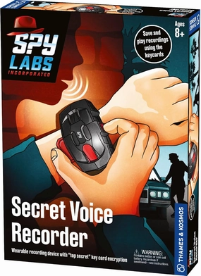 Spy Labs Inc: Digital Voice Recorder Toy by Thames & Kosmos | Wearable Audio Recorder | Essential Gadget from The Detective Gear Experts for Kid Investigators
