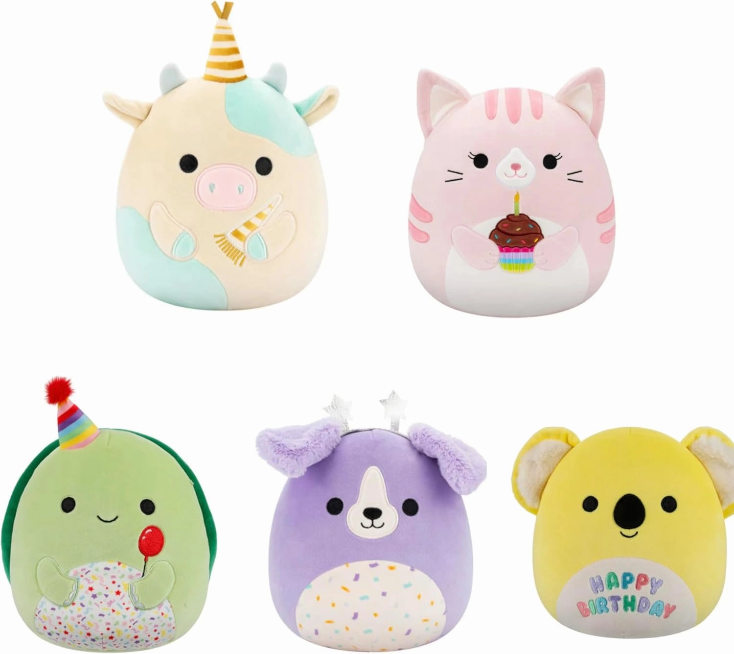 Squishmallows 2025 Original 8-Inch Happy Birthday Squad Plush - Collectible Soft & Squishy Mini Stuffed Animal Toy - Add to Your Squad - Gift for Kids, Girls & Boys (Henry Turtle)