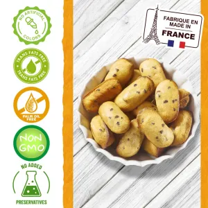 St Michel Mini Chocolate Chip Madeleines French Sponge Cakes Made in France, Pack of 4 (2.64 oz each) Non-GMO