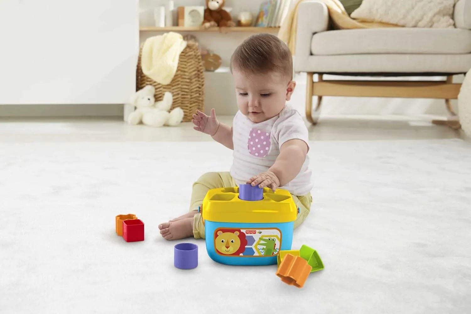 Stacking Toy Baby’s First Blocks Set of 10 Shapes for Sorting Play for Infants Ages 6  Months