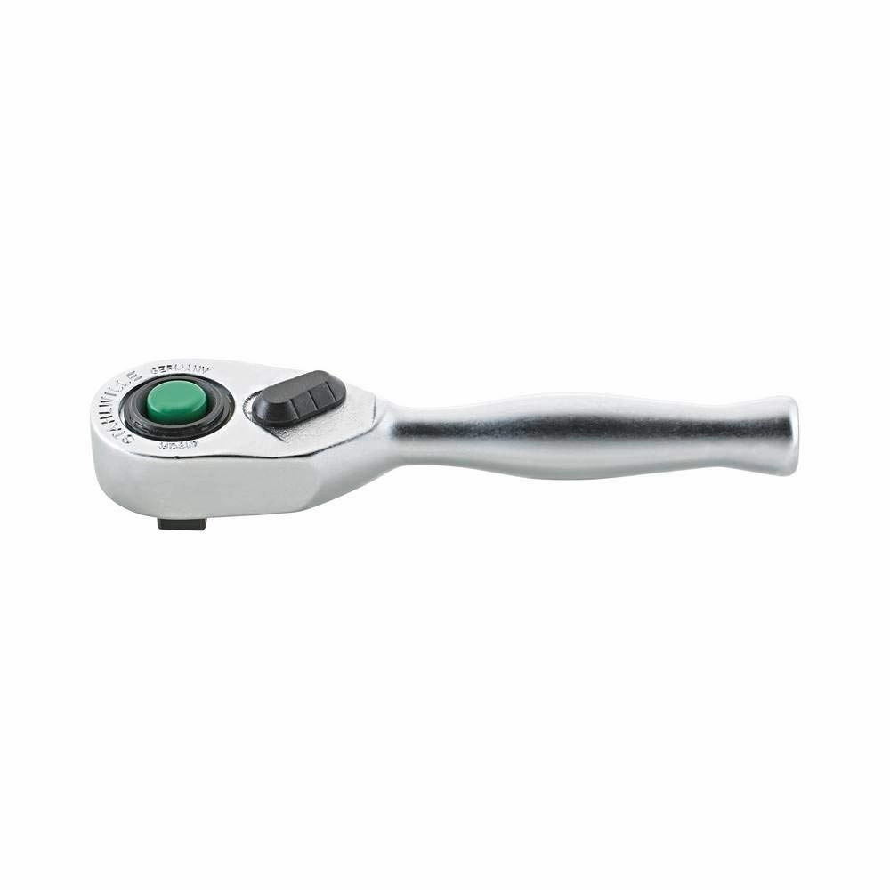 Stahlwille 11111050 1/4-Inch Drive (6.3 mm) Mini QuickRelease Ratchet, 80-Tooth, Reversible, Fine Tooth, Comes with Steel Handle and Quick-Release Safety Lock, For Use in Confined Spaces, L. 90 mm