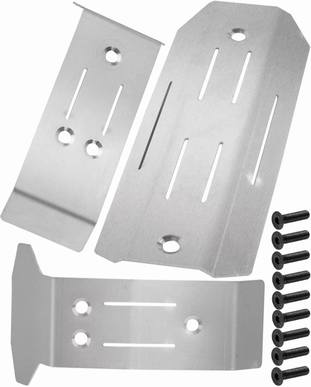 Stainless Steel Chassis Upgrades Part for 1/16 Mini Maxx 4WD RTR Brushless Monster Truck(#107154-1),RC Chassis Protect Armor Skid Plate Guard Hops Up