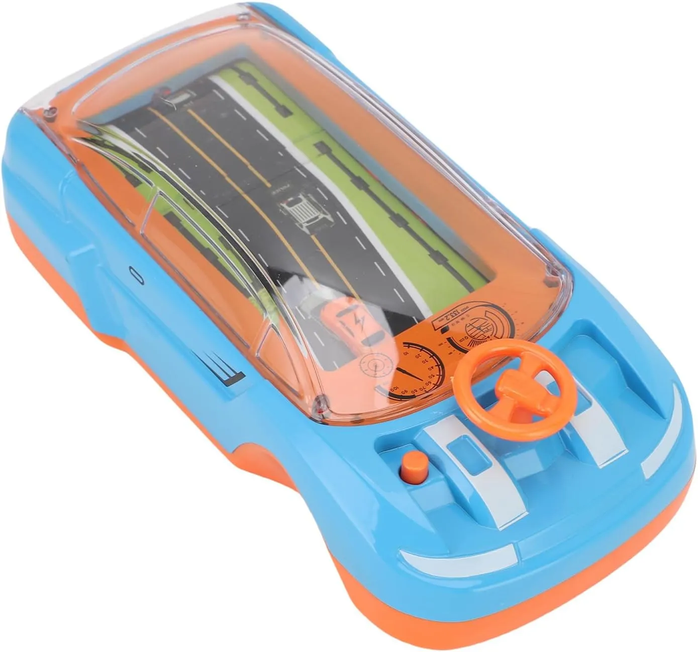 Steering Wheel Racing Car Toy, Compact Portable Driving Simulator for Kids Interactive Simulation for Children (Blue)