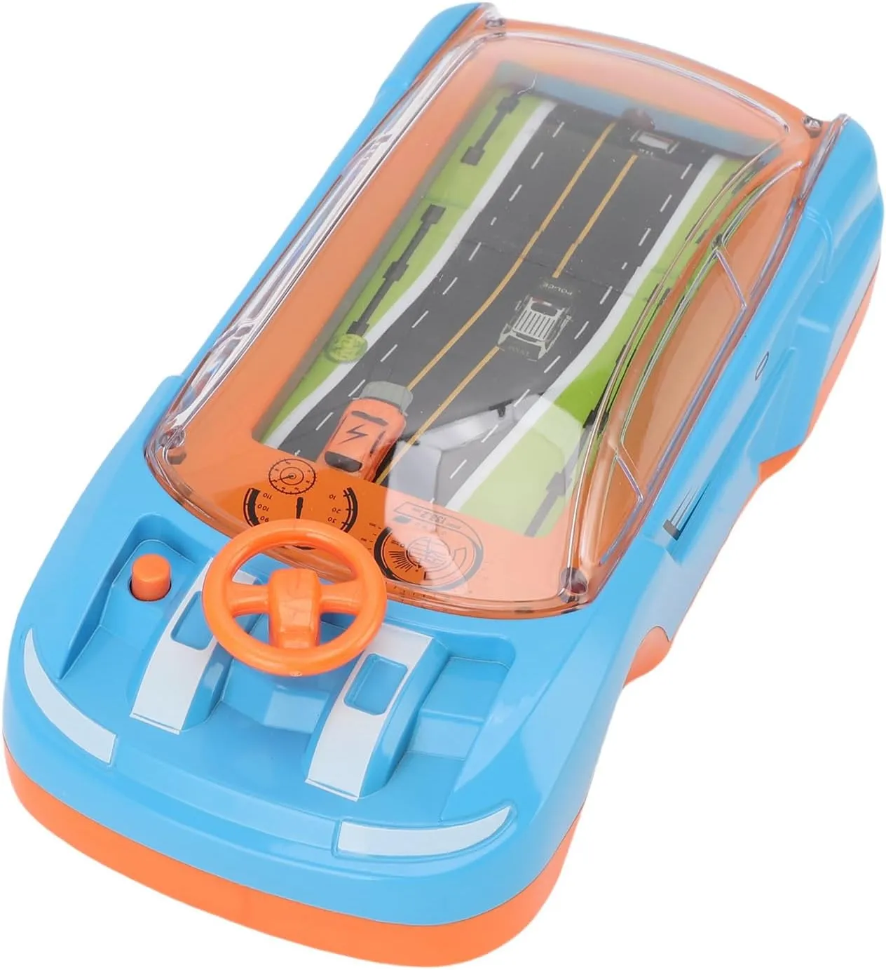 Steering Wheel Racing Car Toy, Compact Portable Driving Simulator for Kids Interactive Simulation for Children (Blue)