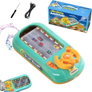 Steerjoy Kids Driving Simulator Toy, Toddler Driving Game, Car Racing Adventure, Spaceship Adventure, 200 Difficult Levels, Ages 3 