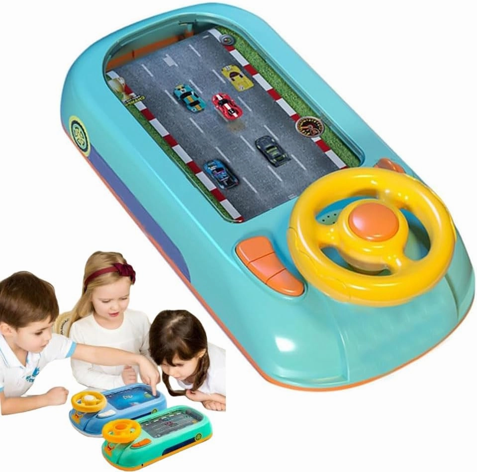 Steerjoy Driving Simulator, Steer Joy Driving, toddler steering wheel toy, Simulated Driving Racing Car Game with Sound (Green)