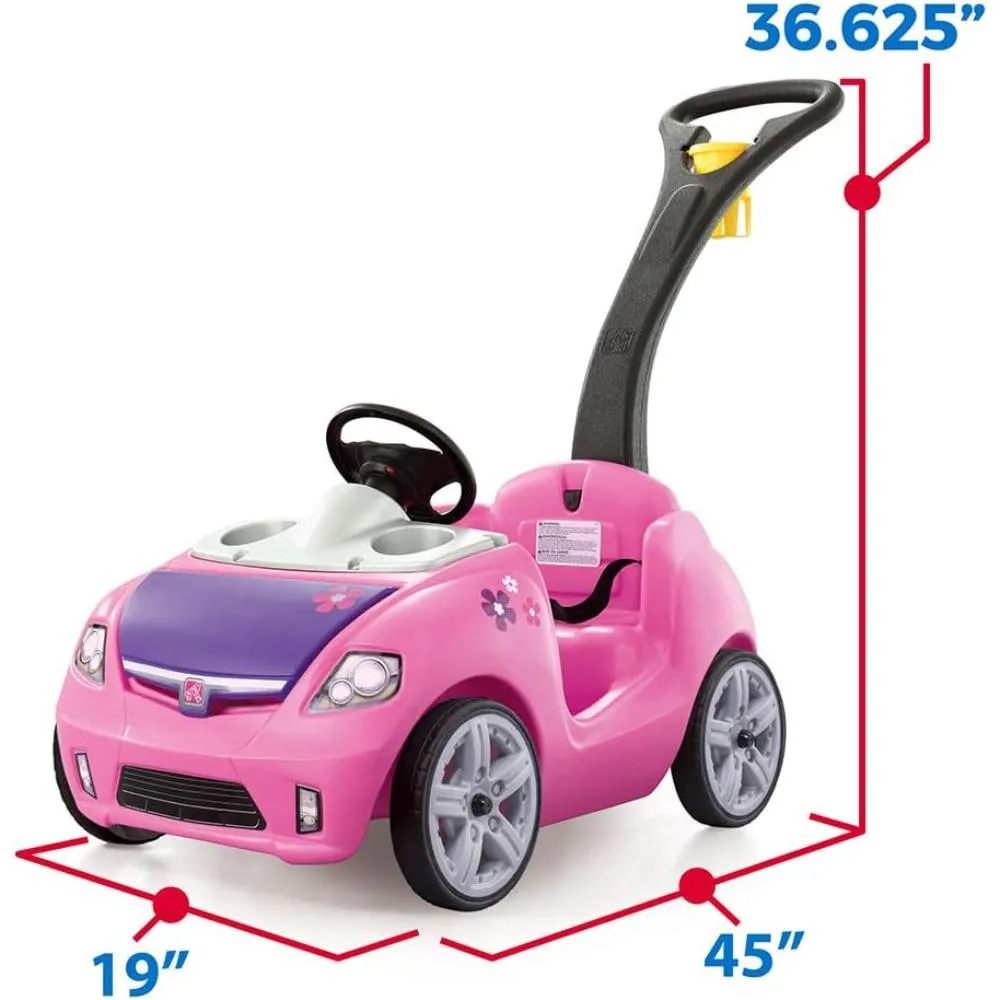 Step2 Whisper Ride II Kids Push Cars Pink