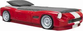 Step2 Roadster Toddler-to-Twin Bed, Crib to Twin Transition Race Car Bed, Adjustable, Ages 3  Years Old, Easy Assembly, Red