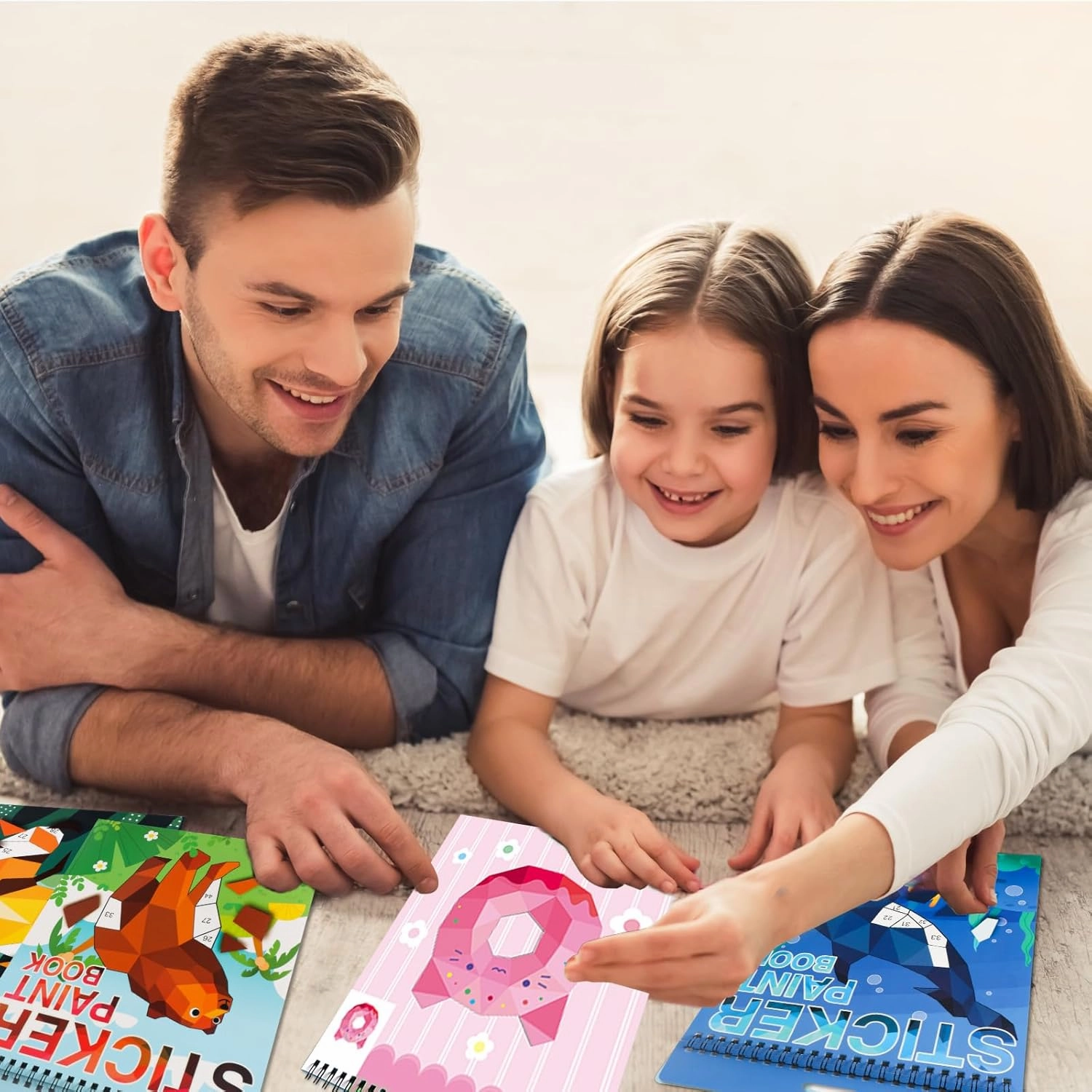 Sticker by Number Book for Kids Ages 4-8, 8-12 and Adults Animals, Ocean, Desserts, Insects Sticker Paint Puzzle Activity Books for Kids Girls Boys Birthday Party Favors Travel Toys