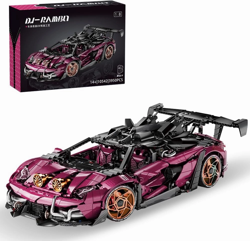 SUJ Supercar Set,3950 Pieces of Tech Series Building Block Car,1:8 MOC Sports Car Tech Model, Building Toy Gift for Adults and Teenagers