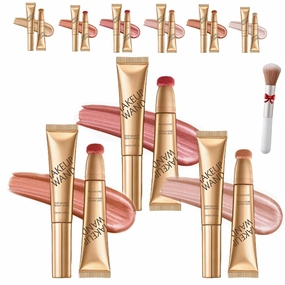 Summaryas Contour Wand & Blush Wand Duo, 2 In 1 Liquid Contour Wand Duo for Women, with Applicator Waterproof (4 5 6)