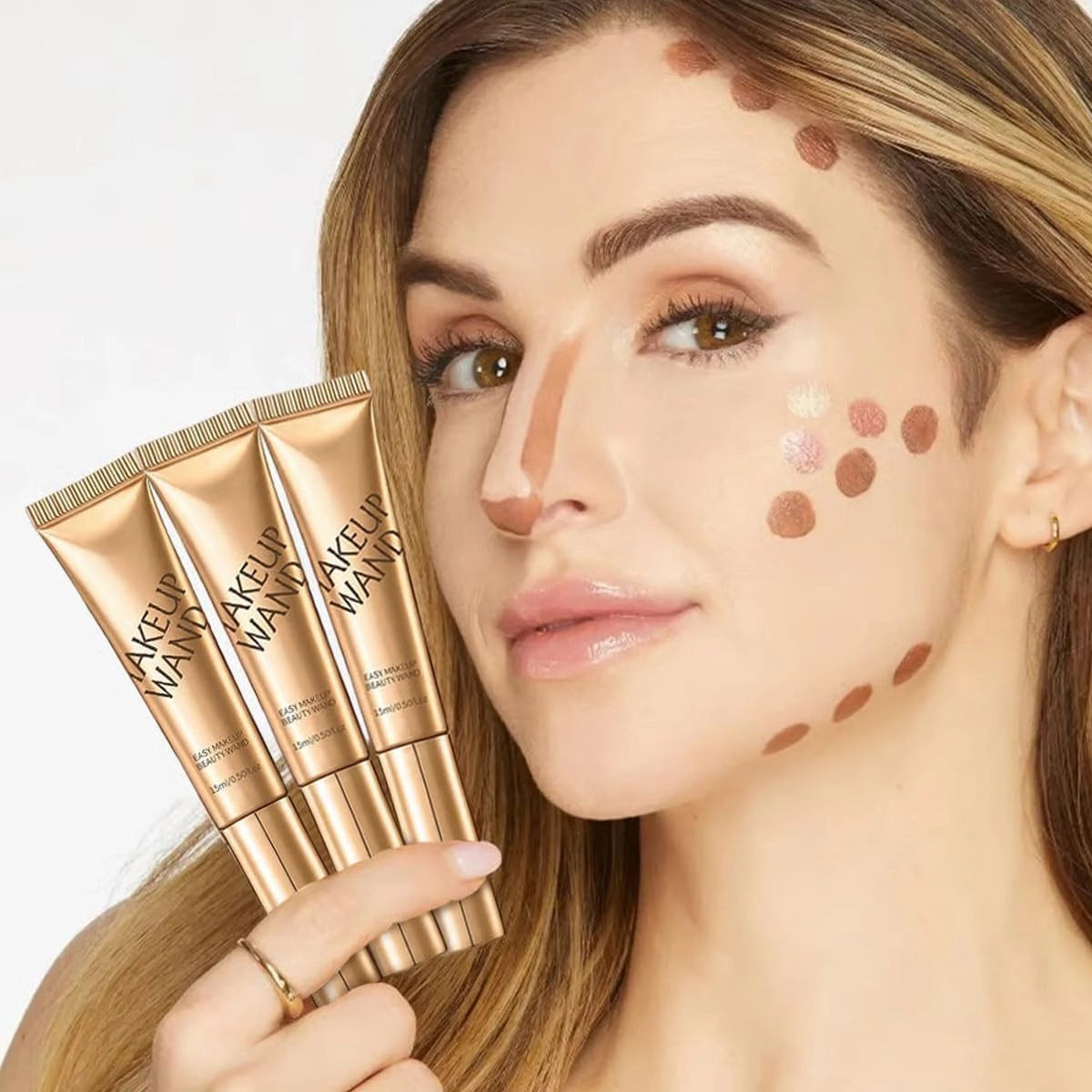Summaryas Contour Wand & Blush Wand Duo, 2 In 1 Liquid Contour Wand Duo for Women, with Applicator Waterproof (4 5 6)