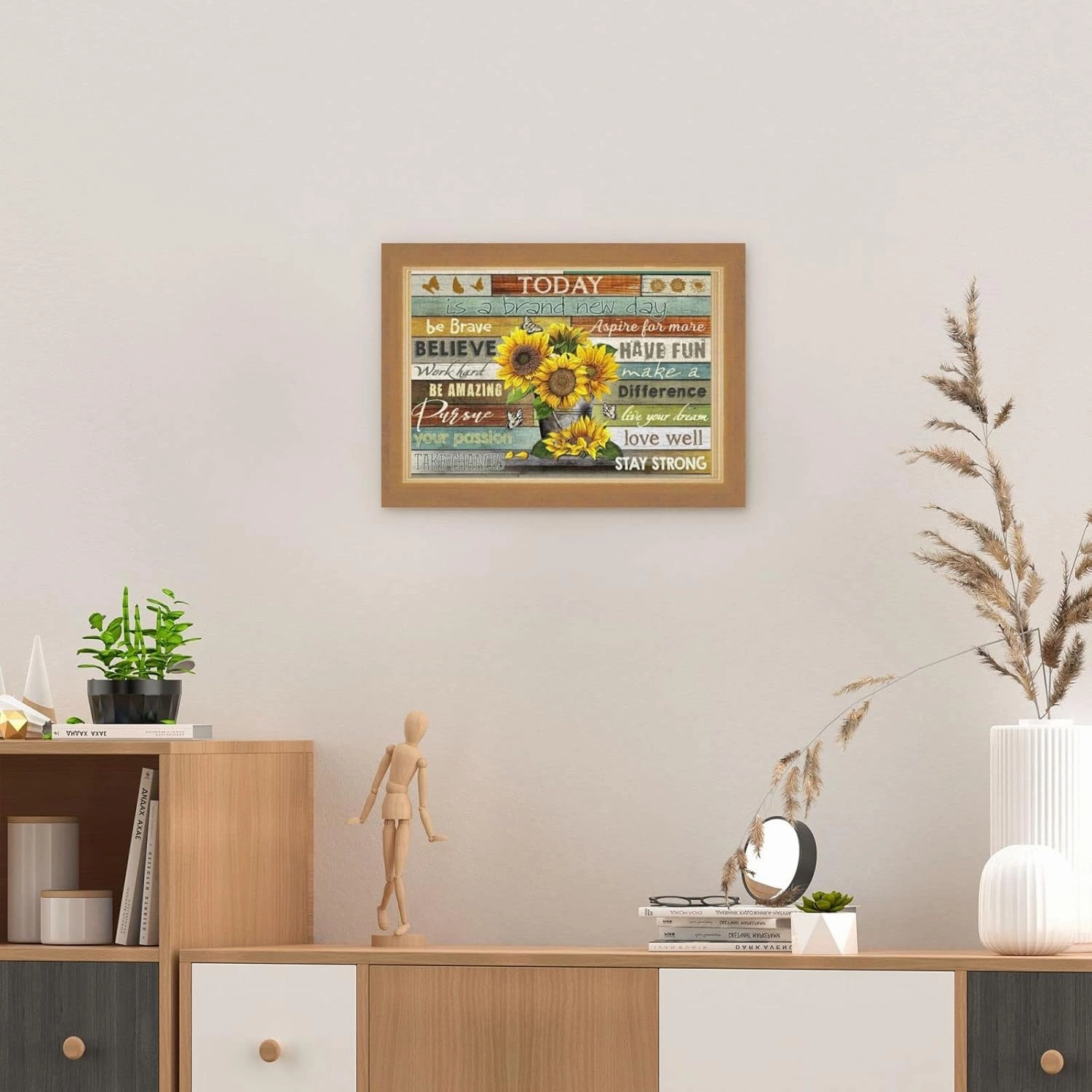 Sunflower Inspirational Jigsaw Puzzles Plants Flower Motivational Jigsaw Puzzles for Adults and Teenagers Fun Family Game Motivational Toy Educational Intellectual
