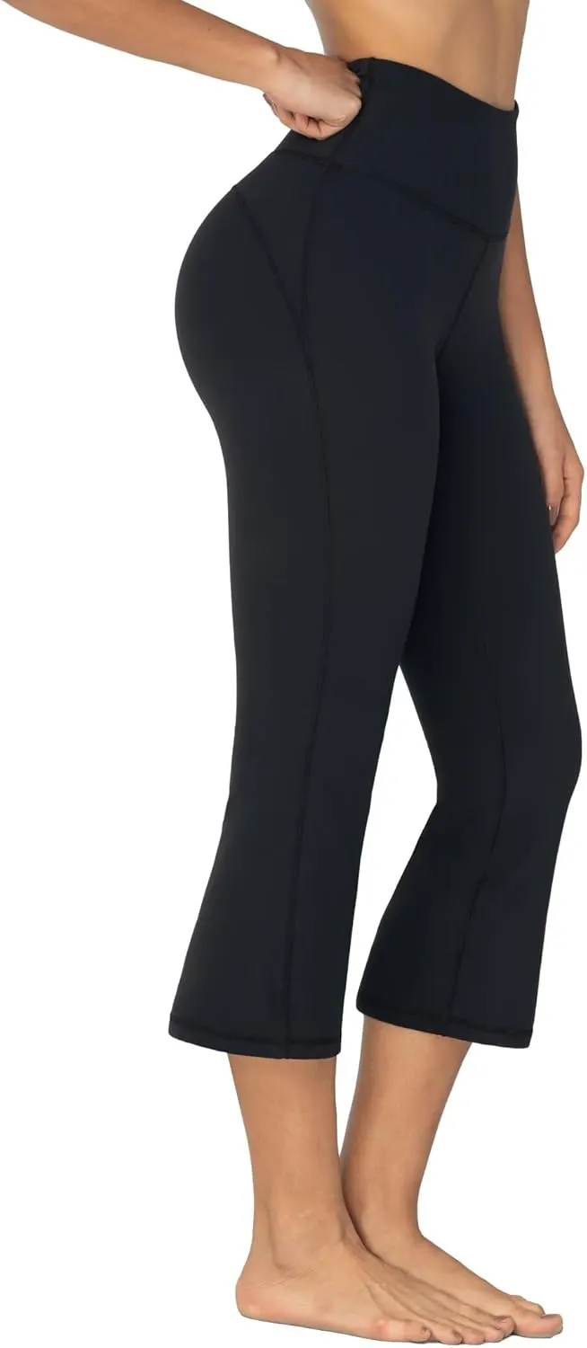 Sunzel High Waist Mini Flared Leggings for Women, Tummy Control Casual Flare Yoga Pants for Yoga Workout Gym