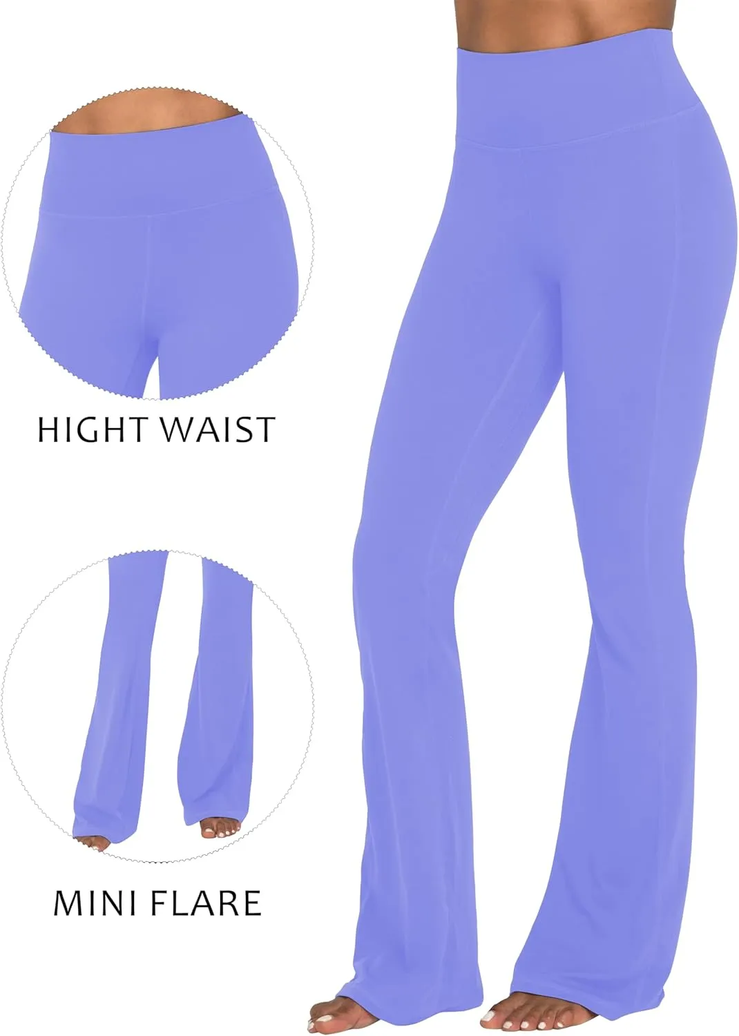 Sunzel Mini Flare Leggings for Women, High Waist Yoga Pants with Tummy Control, Casual Gym Workout Bootcut Leggings