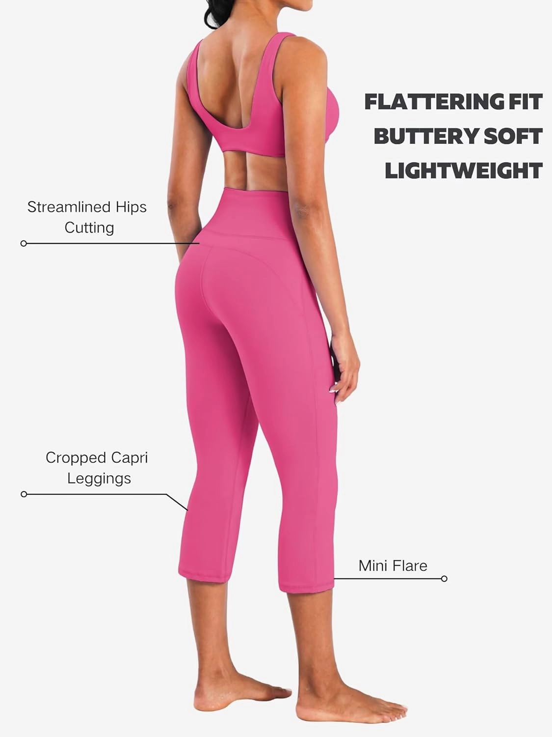 Sunzel High Waist Mini Flared Leggings for Women, Tummy Control Casual Flare Yoga Pants for Yoga Workout Gym