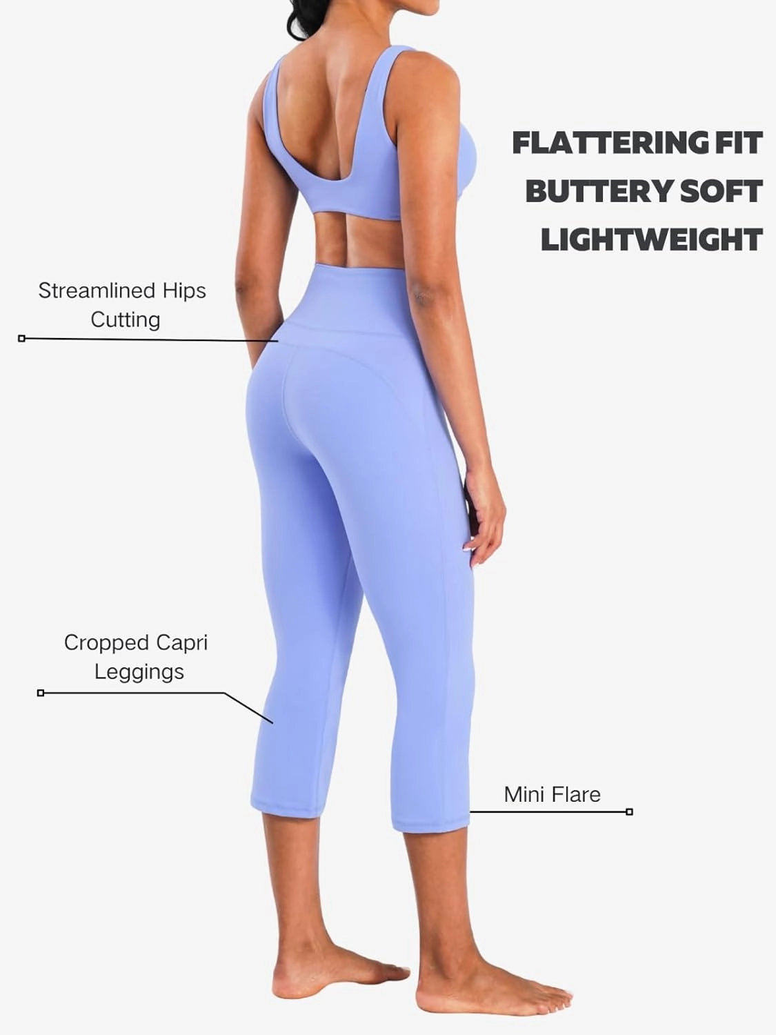 Sunzel High Waist Mini Flared Leggings for Women, Tummy Control Casual Flare Yoga Pants for Yoga Workout Gym