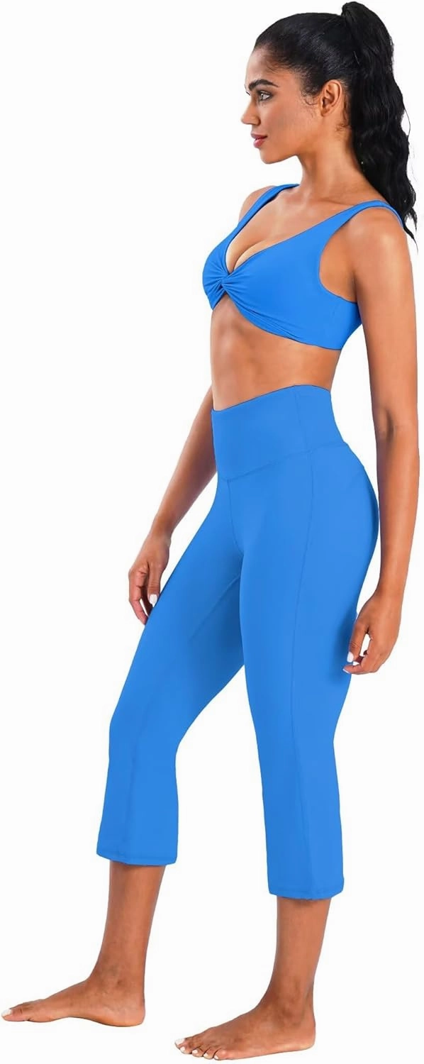 Sunzel High Waist Mini Flared Leggings for Women, Tummy Control Casual Flare Yoga Pants for Yoga Workout Gym