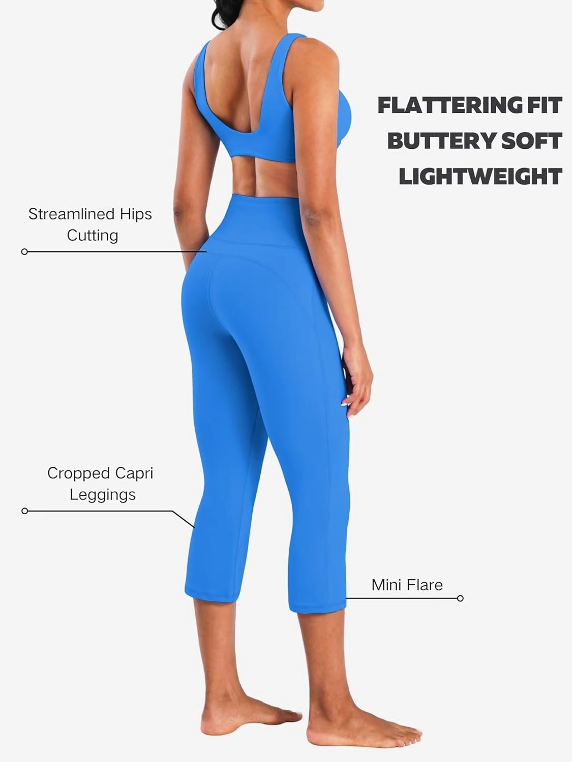 Sunzel High Waist Mini Flared Leggings for Women, Tummy Control Casual Flare Yoga Pants for Yoga Workout Gym