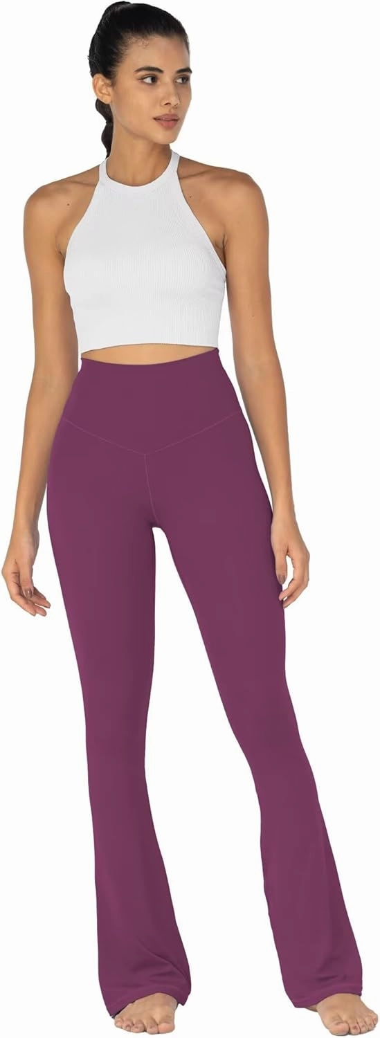 Sunzel High Waisted Mini Flare Leggings for Women, Workout Bootcut Flared Yoga Pants with Tummy Control for Casual Gym