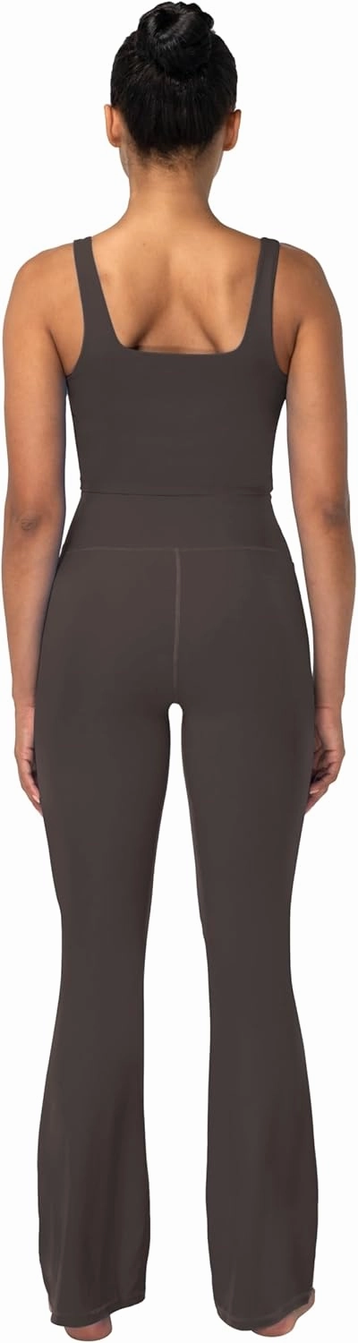 Sunzel Mini Flare Leggings for Women, High Waist Yoga Pants with Tummy Control, Casual Gym Workout Bootcut Leggings