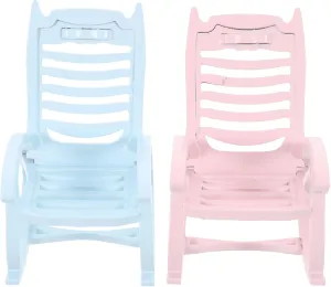 SUPVOX 2pcs Mini Rocking-Chair Dollhouse Furniture Miniature Chair Models Cute Home Decor for Mini Houses Photography Props Realistic Design