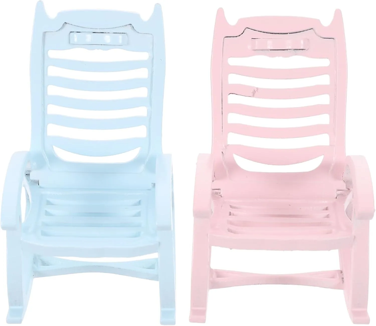 SUPVOX 2pcs Mini Rocking-Chair Dollhouse Furniture Miniature Chair Models Cute Home Decor for Mini Houses Photography Props Realistic Design