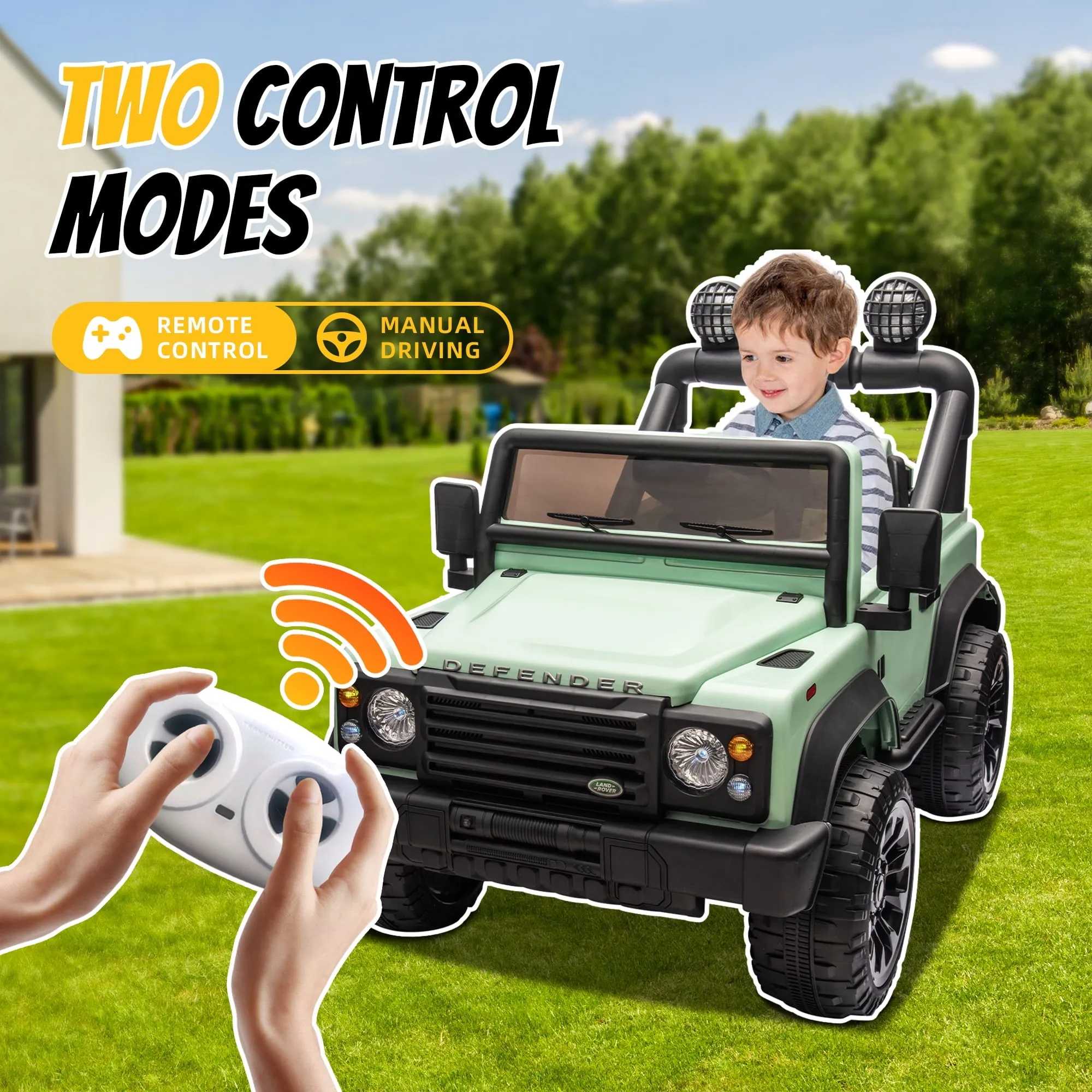 SUSIELADY 24V Kids Ride on Car, Licensed Land Rover Defender Volta 5008, with 17" Width Seat, Remote Control, Bluetooth, MP3, Music, for Kids Aged 3 