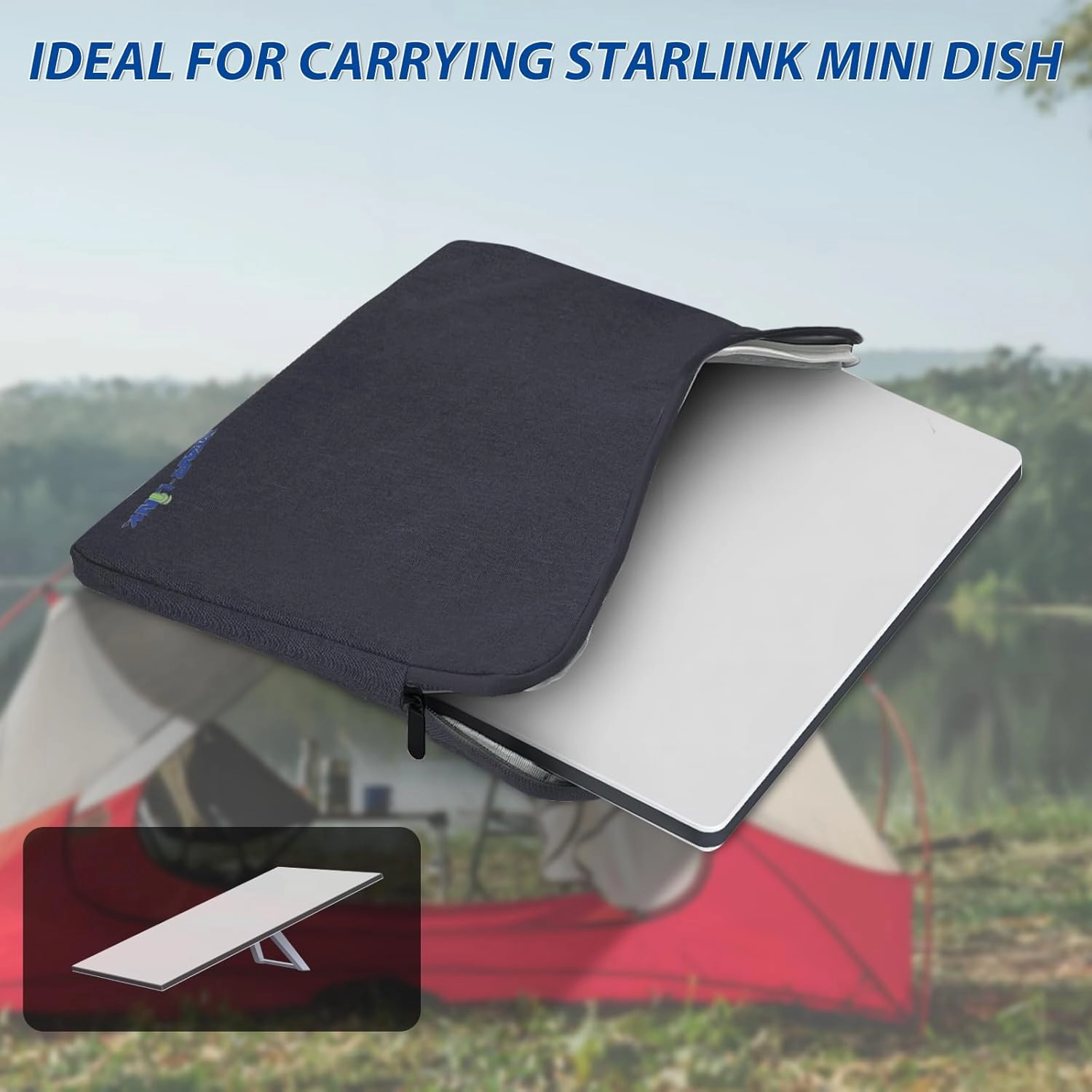 SZSAUTO Portable Carry Bag for Starlink Dish - Safe & Compact - Black/Grey/Navy Blue/Pink Travel Mini Bag for Starlink Mini Dish Satellite Antenna - RV Camping Outdoor Field