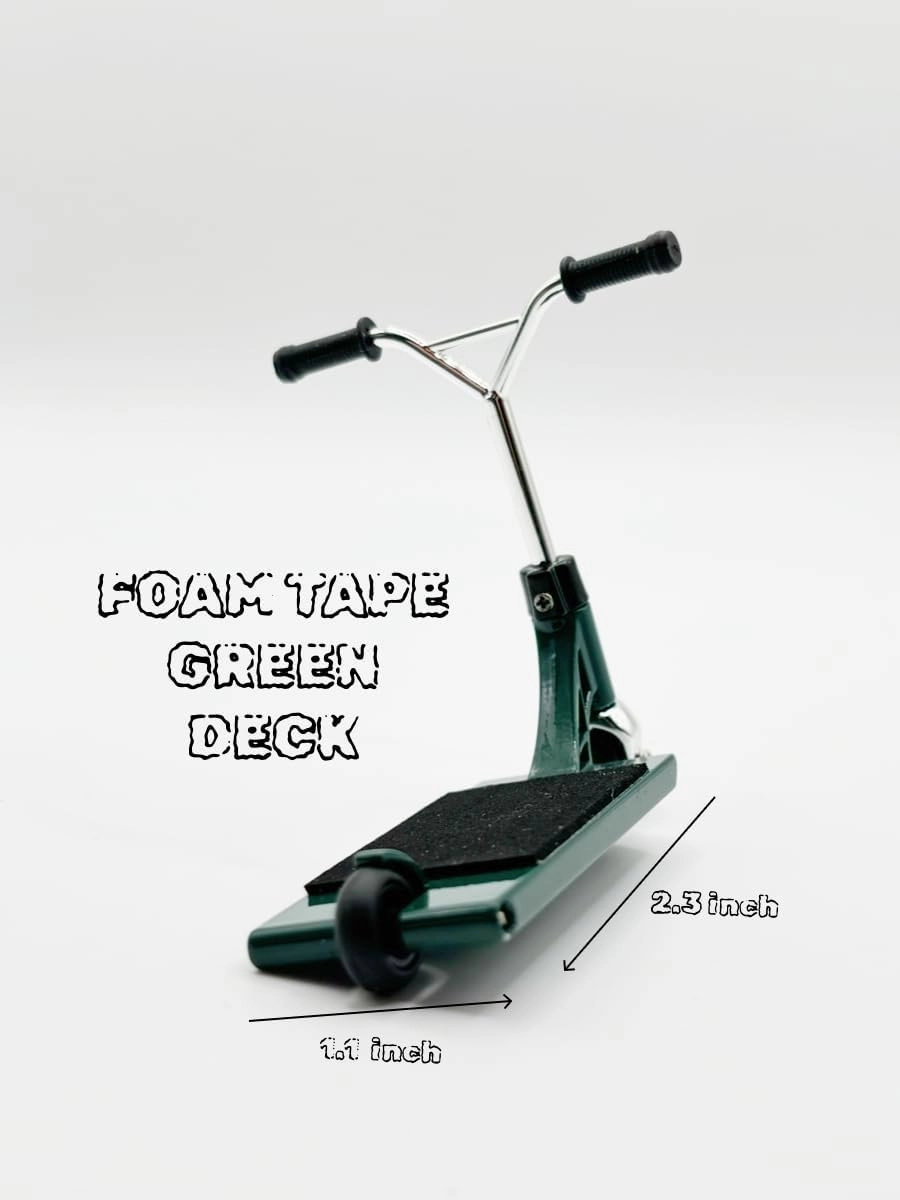 TAILWHIP Finger Scooter Metal, Durable Mini Scooter for Incredible Tricks, Compatible with Tech Deck Fingerboards, Bikes & Skatepark, Improve Hand Motor Skills, Perfect Toy for Kids & Adults, Green