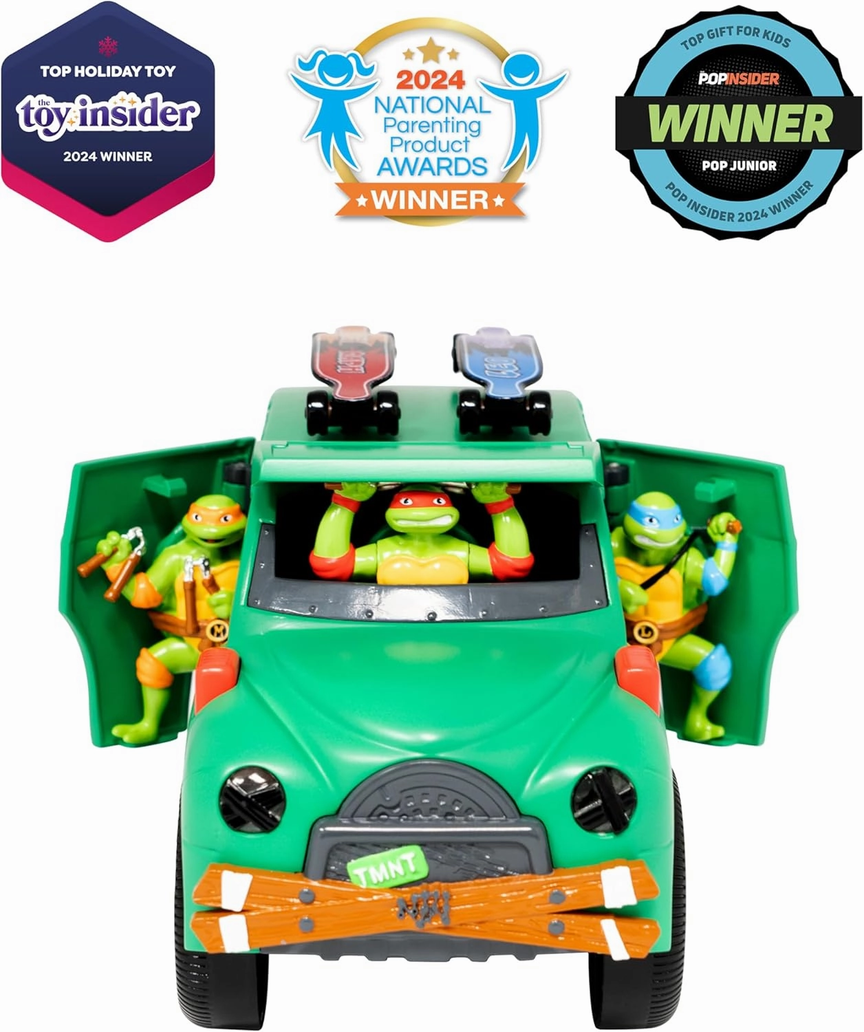 Teenage Mutant Ninja Turtles, Turtle Party Cruiser w/Lights and Sounds, Vintage Styling, Interactive Play, Ages 3 