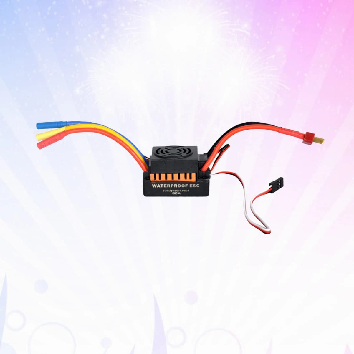 TEHAUX Motor Controller 60a Esc 5.8v/3a Bec Mini Size Controller for 1/10 Car Truck Models