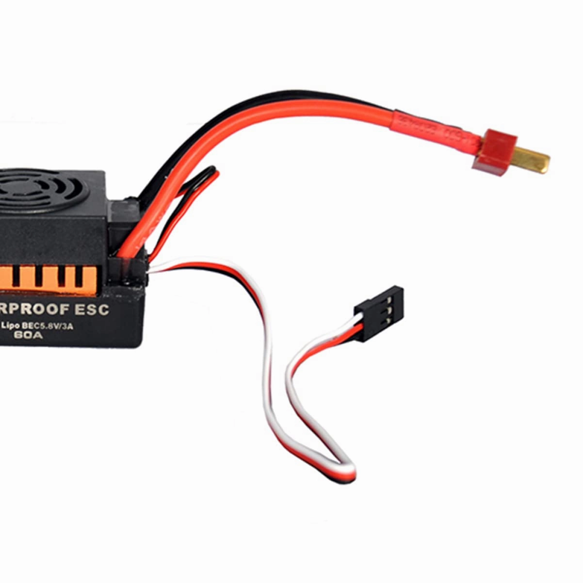 TEHAUX Motor Controller 60a Esc 5.8v/3a Bec Mini Size Controller for 1/10 Car Truck Models