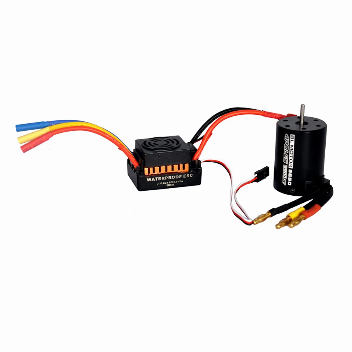 TEHAUX Motor Controller 60a Esc 5.8v/3a Bec Mini Size Controller for 1/10 Car Truck Models