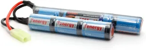 Tenergy 8.4V Airsoft Battery 1600mAh NiMH Nunchuck Battery w/ Mini Tamiya Connector Stick Shape Butterfly Battery for Airsoft Gun M4 Rifles