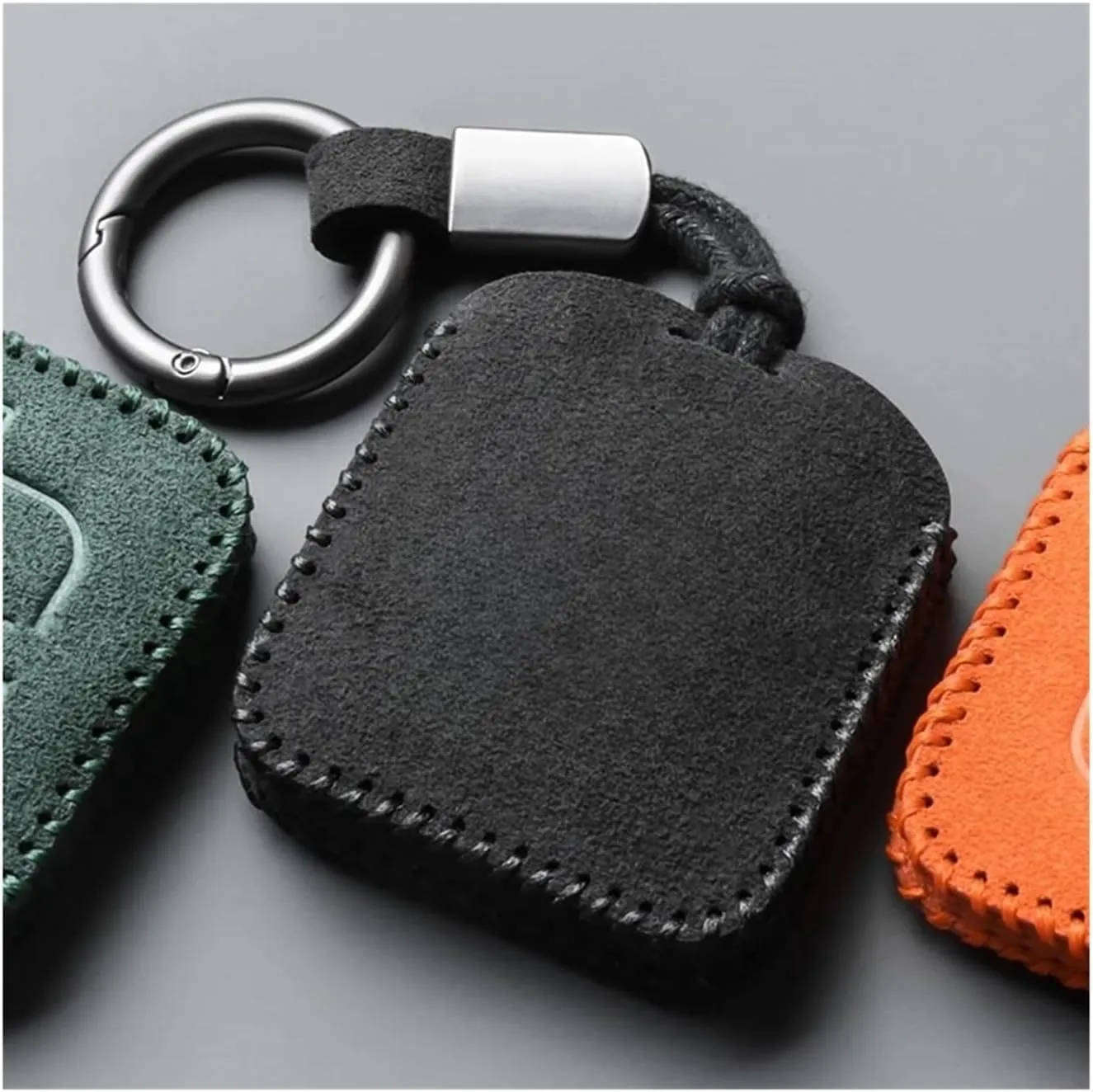 The Compatible For Extremely Krypton 001 Key Case ZEEKR 009 Car NFC Card Case Bag Turned Fur Key Case Buckle(Style 15)