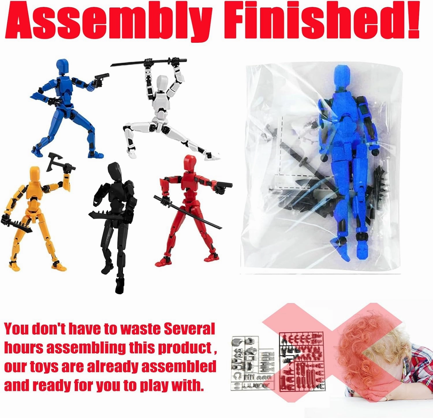 Titan13 Action Figure, Lucky Robot 13 Action Figures, 3D Printed Multi-Jointed Movable Action Figure, Dummy Robot 13 Action Figures for Desktop Decorations Game Gifts(9pcs)